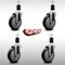 Service Caster 5'' SS Black Poly Wheel Swivel 1-1/2'' Expanding Stem Caster Set, 4PK SCC-SSEX20S514-PPUB-BLK-112-4 - alternate 2